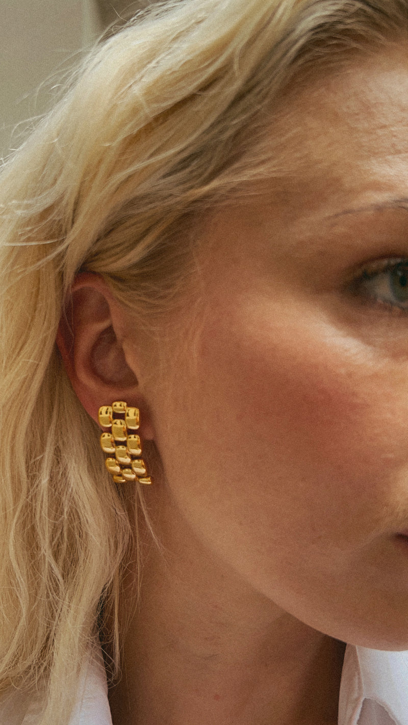 Gold Puzzle earrings